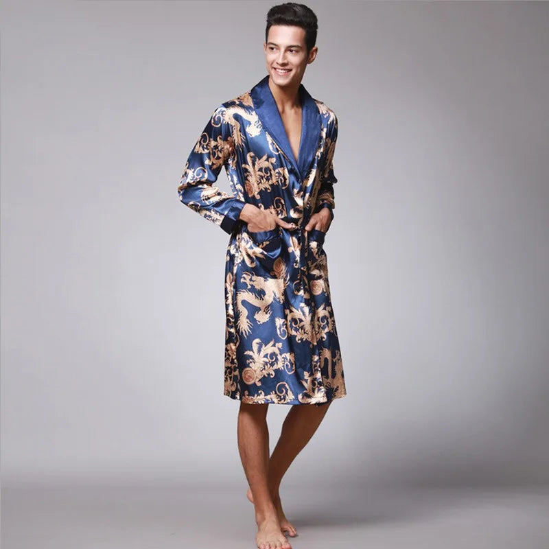 Silk Dragon Evening Comfort Lounge Robe